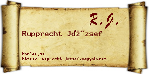 Rupprecht József névjegykártya